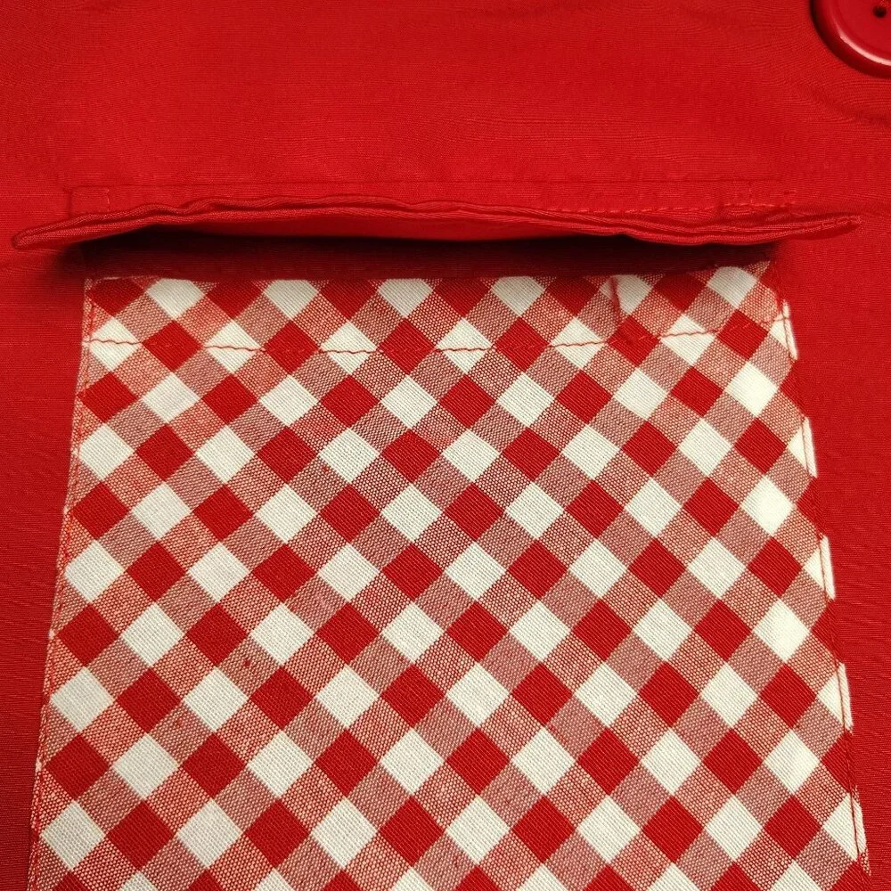 Doggy Parton Dog XL Red and White Gingham Pet Dress